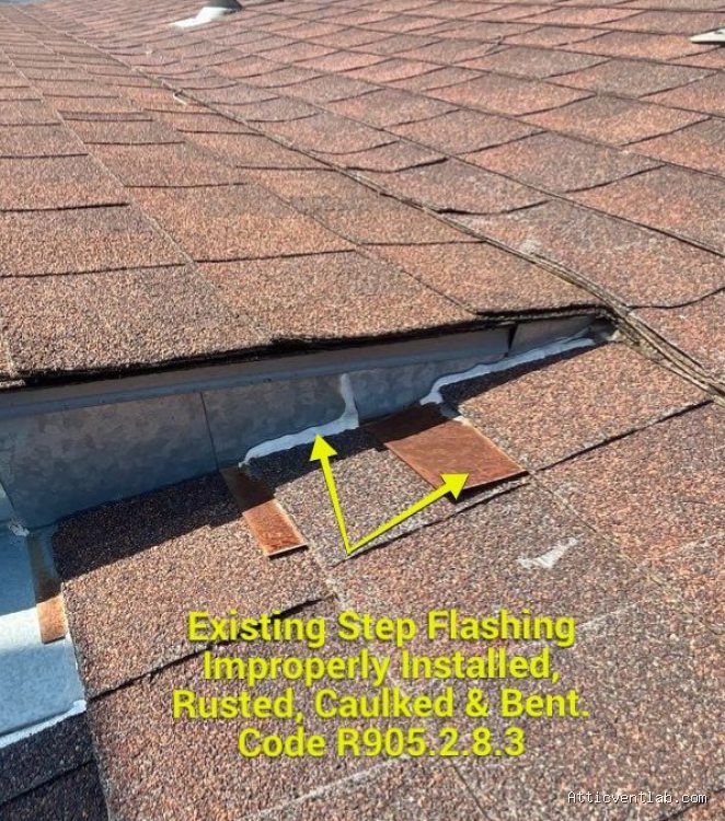 Photo by rhodenroofing.com - Causes of Step Flashing Rust Behind Stucco Walls and How to Replace It